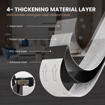 🔥  TINICOO Peel & Stick PVC Flooring – Waterproof, Fireproof & DIY in Minutes (5m²)-9020