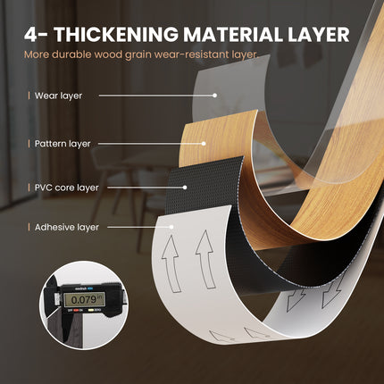 🔥  TINICOO Peel & Stick PVC Flooring – Waterproof, Fireproof & DIY in Minutes (5m²)-9018