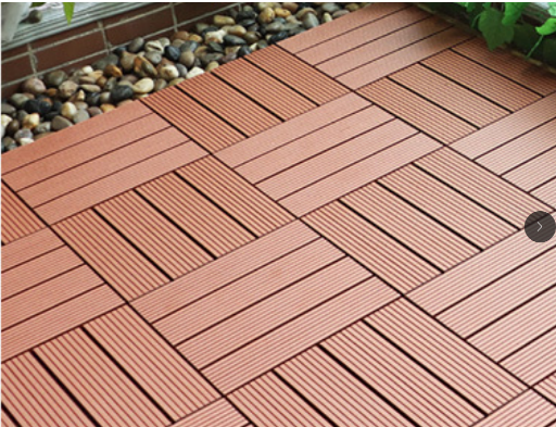 Outdoor Interlocking WPC Decking Tile 300×300mm | 20mm Thick | Pack of 15 | Anti-Slip | Graphite Grey