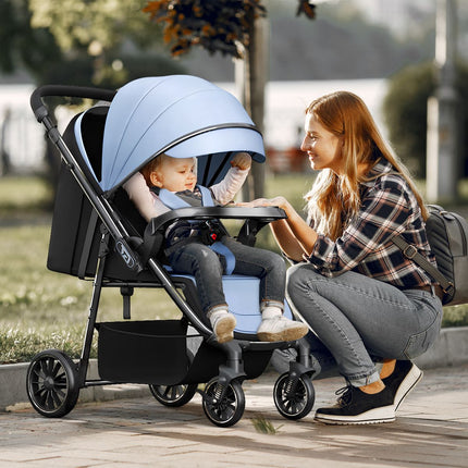 Foldable Baby Stroller with Detachable Canopy