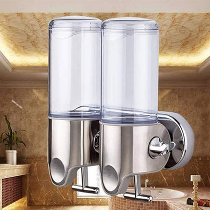 2 in1 Chamber 1000mL Soap Shower Dispenser Wall Mounted Sanitizer Organizer