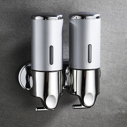 2 in1 Chamber 1000mL Soap Shower Dispenser Wall Mounted Sanitizer Organizer