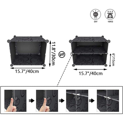 Anti-Tilt Shoe Storage Cabinet with Hooks