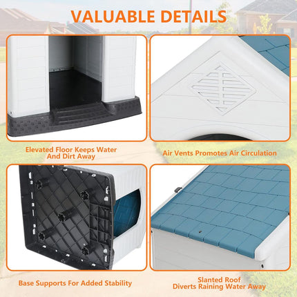 Dog Kennel for Small/Medium-Sized Dogs All Weather Waterproof Dog House