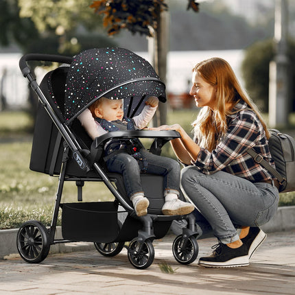 Foldable Baby Stroller with Detachable Canopy