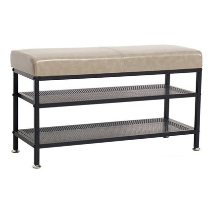 Foot Rest/Shoe Bench Shoe Stool Rack with Upholstered Seat StorageRackBench