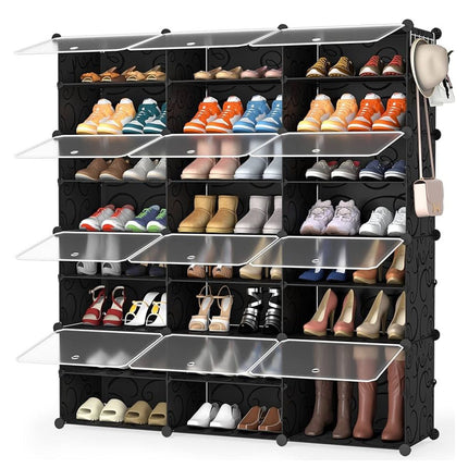 Anti-Tilt Shoe Storage Cabinet with Hooks