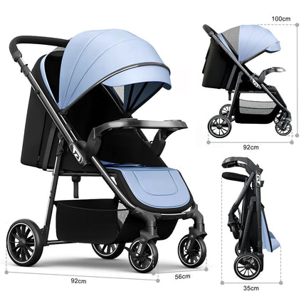 Foldable Baby Stroller with Detachable Canopy