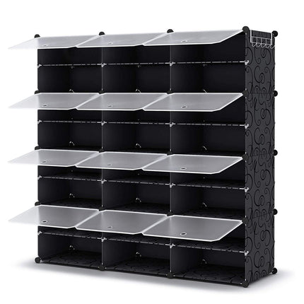 Anti-Tilt Shoe Storage Cabinet with Hooks